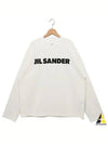 Logo Print Cotton Long Sleeve T-Shirt White - JIL SANDER - BALAAN 2