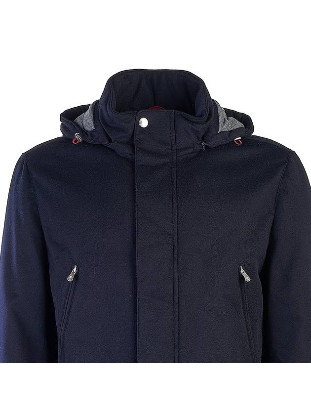 Men's Pocket Hooded Jacket Navy - BRUNELLO CUCINELLI - BALAAN 5