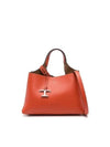 Logo Charm Leather Micro Tote Bag Orange - TOD'S - BALAAN 2