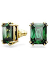 Matrix Stud Earrings Gold Green - SWAROVSKI - BALAAN 2