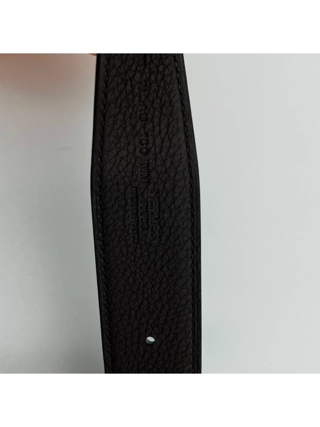 Reversible Leather Strap 32mm Belt Black - HERMES - BALAAN 5