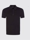 Men's Black Knit Polo T-Shirt PBMA973 EC600 01 - NEIL BARRETT - BALAAN 2