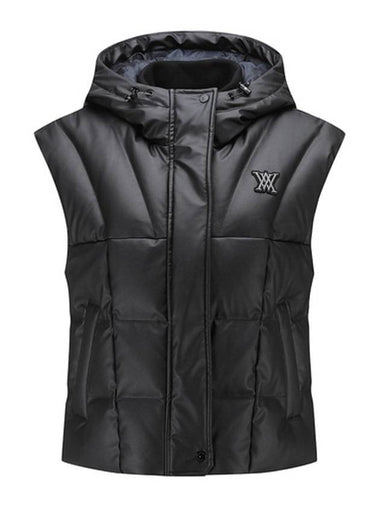 Official W LEATHER MIDLE DOWN VEST JK - ANEWGOLF - BALAAN 1