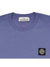 Logo Patch Short Sleeves T-Shirt Lavender - STONE ISLAND - BALAAN 4