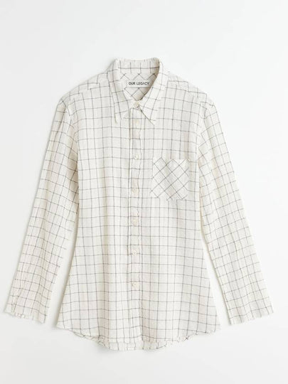 Daisy Check Pattern Shirt White - OUR LEGACY - BALAAN 2