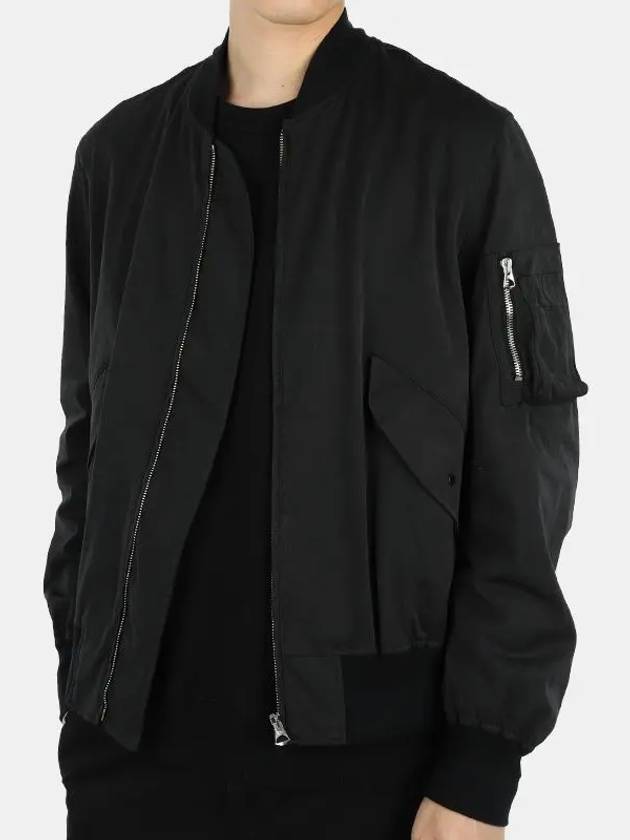 Men's Flight Bomber Jacket Black - TEN C - BALAAN 3