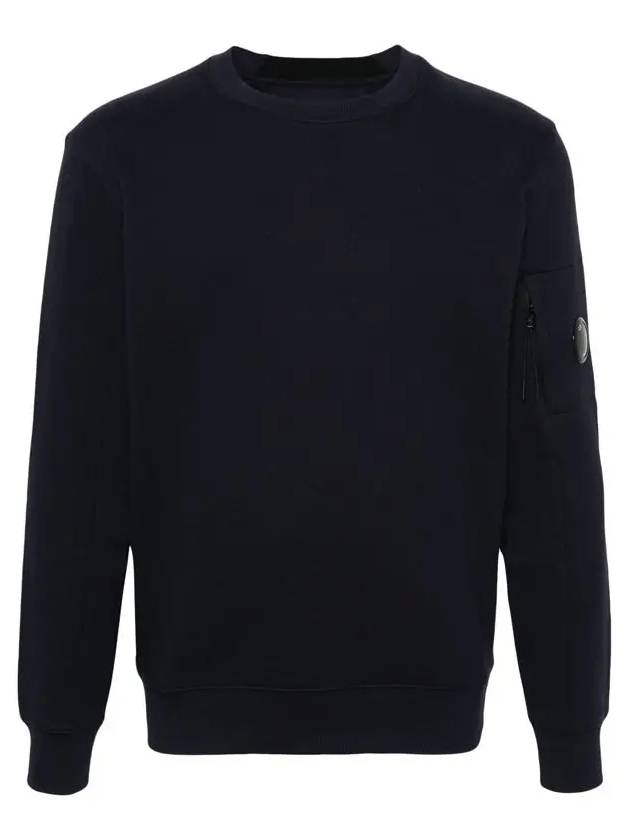 Diagonal Raised Fleece Sweatshirt Navy - CP COMPANY - BALAAN 3