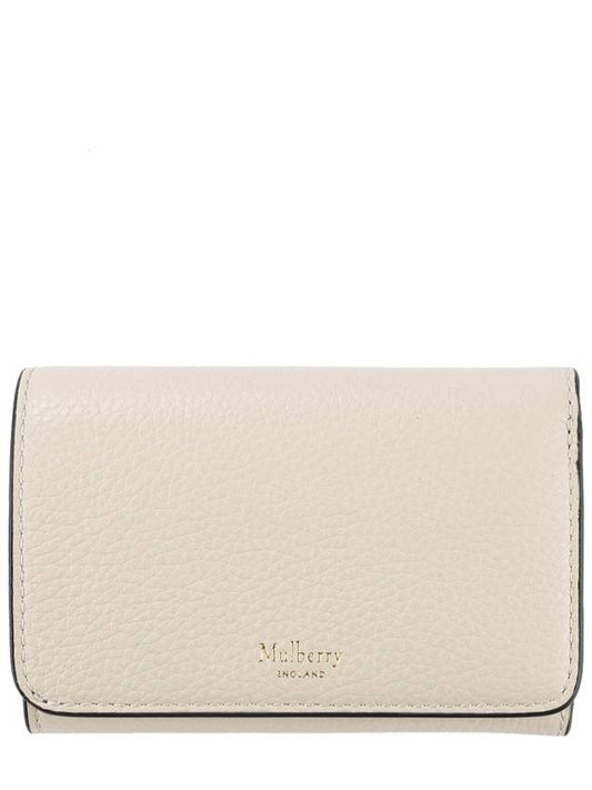 Continental Tri-Fold Classic Grain Half Wallet Chalk - MULBERRY - BALAAN 2