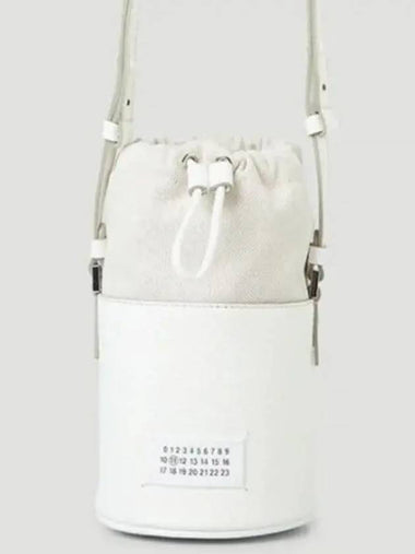 Maison Margiela 5AC Leather Mini Bucket Bag White 56WG0164 P4348 T1003 - MAISON MARGIELA - BALAAN 1