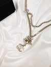 CC Logo Stars Star Heart Layered Necklace Crystal Gold Color ABA883 - CHANEL - BALAAN 6