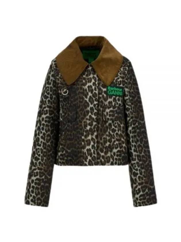 Ganni Leopard Print Waxed Jacket - BARBOUR - BALAAN 2