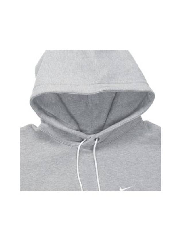 Solo Swoosh Fleece Pullover Hoodie Grey - NIKE - BALAAN 4