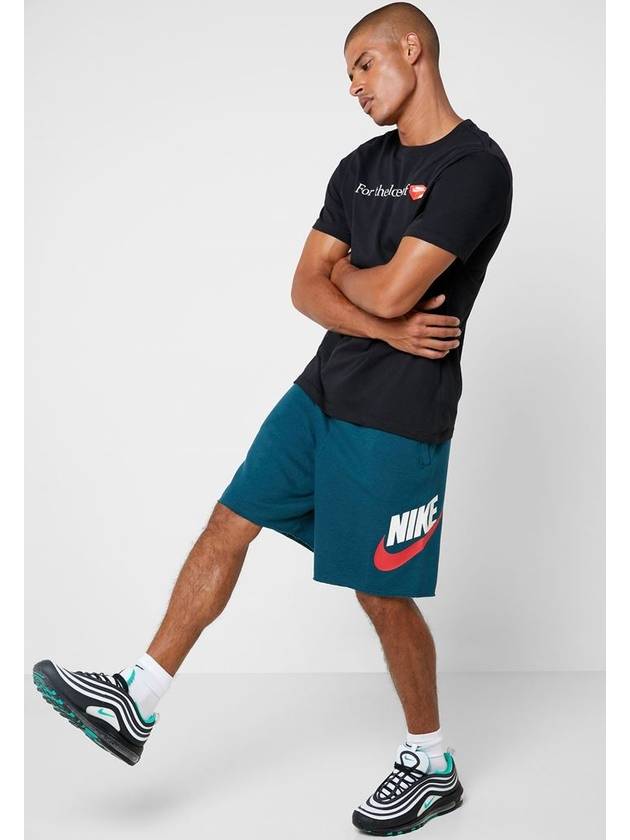 Sportswear French Terry Shorts Dark Green - NIKE - BALAAN 4