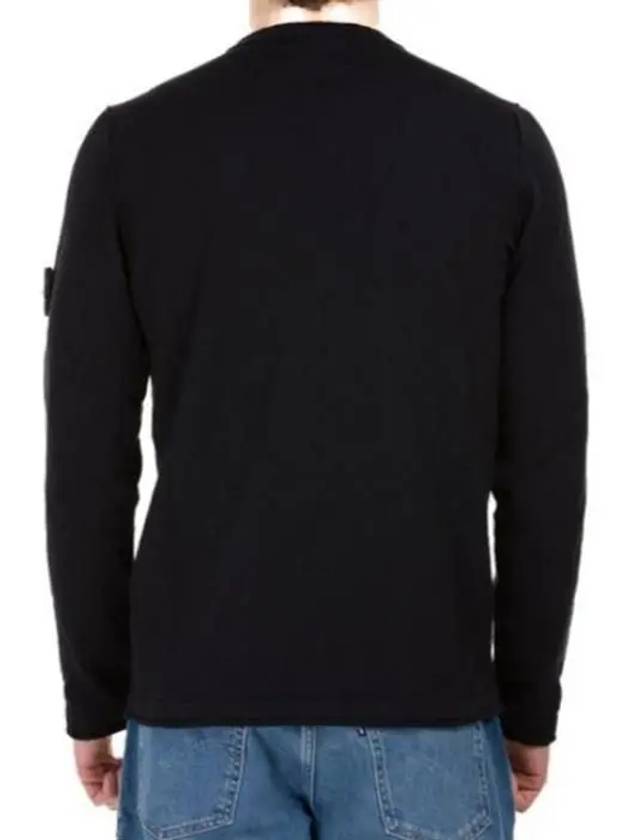 Wappen Patch Crew Neck Knit Top Black - STONE ISLAND - BALAAN 4