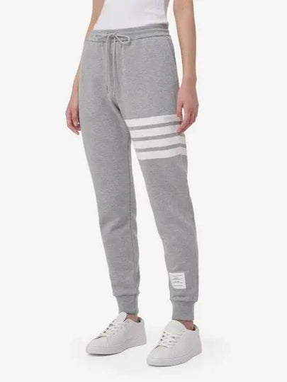 Women's Engineer 4 Bar Cotton Loopback Knit Track Pants Grey - THOM BROWNE - BALAAN 2