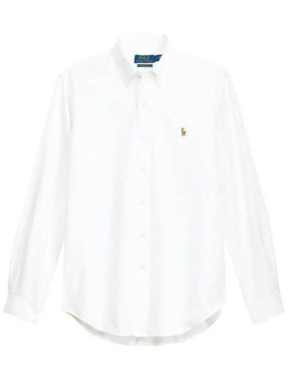 Men's Slim Fit Stretch Oxford Long Sleeve Shirt White - POLO RALPH LAUREN - BALAAN 2