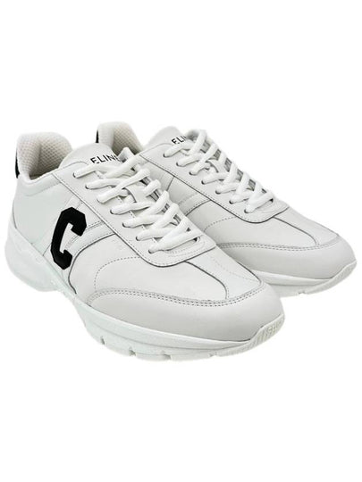 Runner Cr02 Calfskin Lace-Up Low Top Sneakers White - CELINE - BALAAN 2