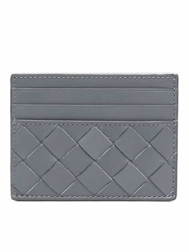 Intrecciato Leather Card Wallet Grey - BOTTEGA VENETA - BALAAN 1