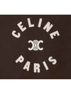 Women s Triomphe Cotton Fleece Sweatshirt Kakao - CELINE - BALAAN 5