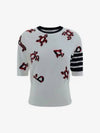 Women's 4 Bar Intarsia Knit Top White - THOM BROWNE - BALAAN 2