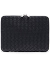 Classic Intrecciato Zipper Clutch Bag Black - BOTTEGA VENETA - BALAAN 2