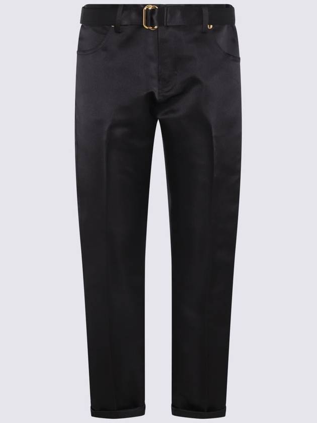 23 fw Black Silk Pants PAW143FAX671LB999 B0480946421 - TOM FORD - BALAAN 2