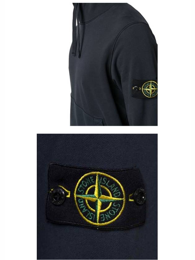 Signature Logo Patch Hoodie Navy - STONE ISLAND - BALAAN 6