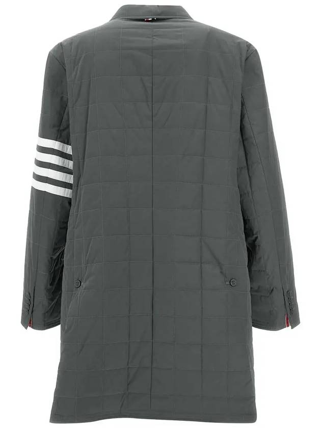 Men's 4 Bar Poly Twill Chesterfield Single Coat Grey - THOM BROWNE - BALAAN 4