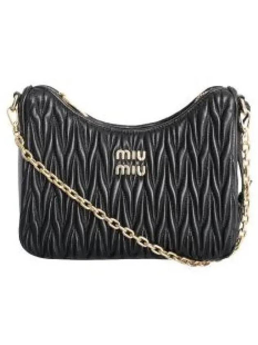 Matelasse Nappa Leather Shoulder Bag Black - MIU MIU - BALAAN 2