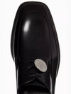 BB Coin Patent Derby Shoes Black - BALENCIAGA - BALAAN.