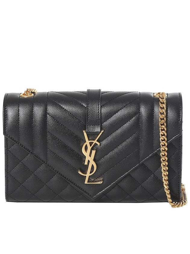 Matelasse Envelope Small Shoulder Bag Black - SAINT LAURENT - BALAAN 2