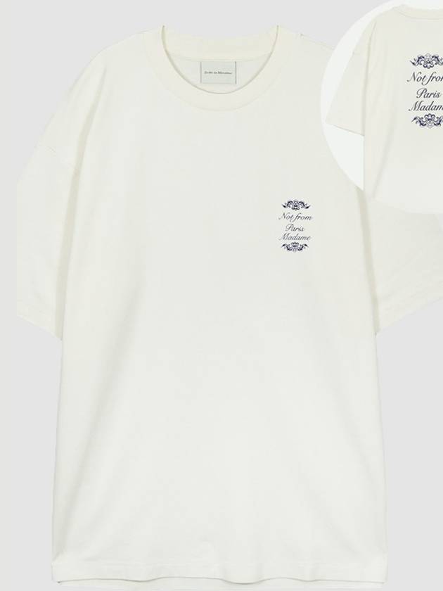 Drold Monsieur Ornamental Short Sleeve T Shirt TS149 CO002 CM cream - DROLE DE MONSIEUR - BALAAN 2