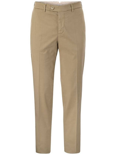 Tapered Chino Cotton Straight Pants Beige - BRUNELLO CUCINELLI - BALAAN 2