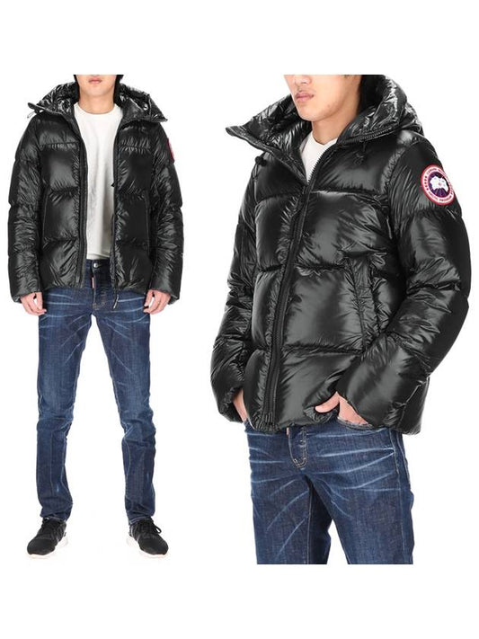 Men's Crofton Down Puffer Short Padding Black - CANADA GOOSE - BALAAN.