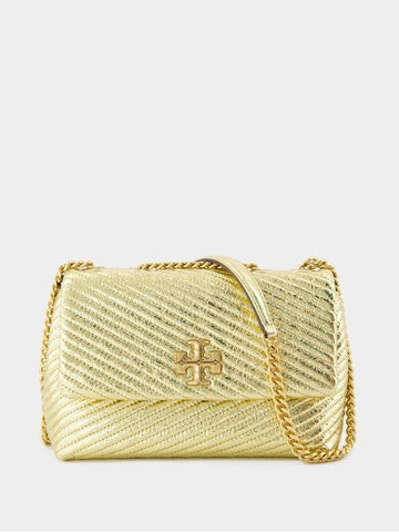 Kira Moto Small Shoulder Bag - Tory Burch - Leather - Gold - TORY BURCH - BALAAN 1