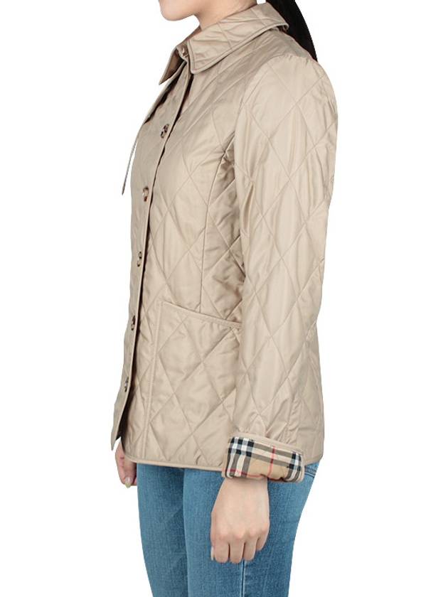 Diamond Quilted Thermoregulated Jacket New Chino Beige - BURBERRY - BALAAN 5