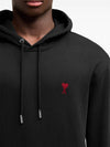 Red Heart Logo Classic Cotton Hoodie Black - AMI - BALAAN 7