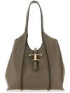 Logo T Timeless Leather Tote Bag Grey - TOD'S - BALAAN 2