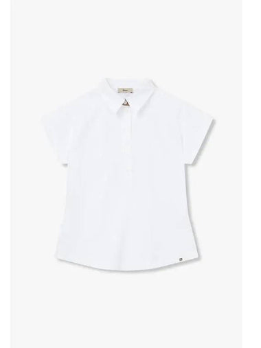 Women s Half Button Cotton Polo Shirt White - HERNO - BALAAN 1