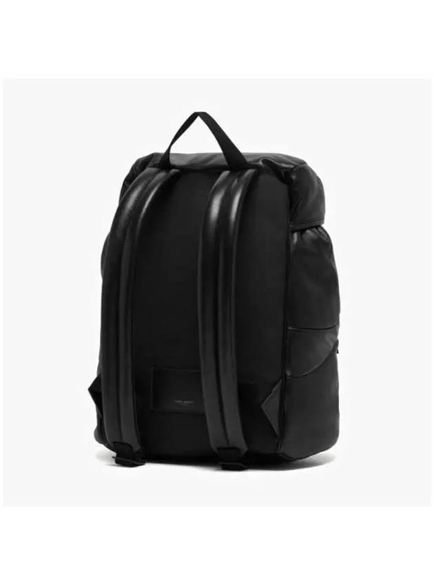 Grained Leather Backpack Black - SAINT LAURENT - BALAAN 5