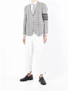 Gingham Prince of Wales Linen Single Vent Sport Jacket Black - THOM BROWNE - BALAAN 3