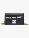 logo leather shoulder bag black - OFF WHITE - BALAAN 2