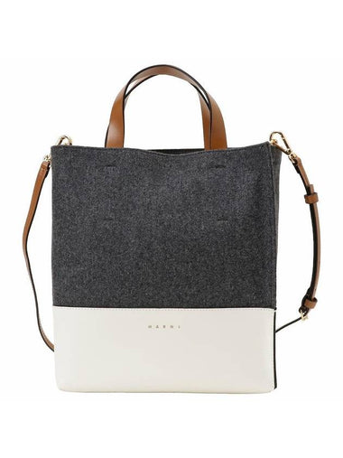 Museo Color Block Tote Bag Grey - MARNI - BALAAN 1