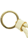 Intrecciato Lambskin Key Holder Light Yellow - BOTTEGA VENETA - BALAAN 4