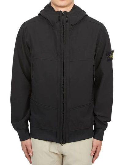 Technology Recycled Polyester Hooded Jacket Black - STONE ISLAND - BALAAN 2