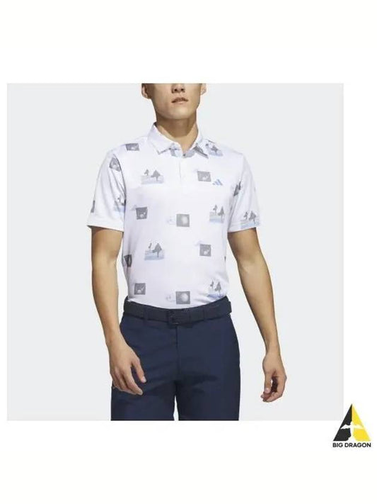 adidas GOLF all over print polo shirt HR7998 - ADIDAS GOLF - BALAAN 1