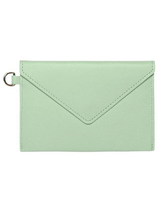 Envelope Neck Strap Coin Purse Mist Green - MAISON KITSUNE - BALAAN.