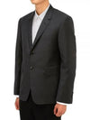 Super 120S Wool Twill Single Breasted Classic Jacket Black - THOM BROWNE - BALAAN 2