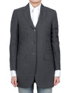 4 Bar Wool Jacket Grey - THOM BROWNE - BALAAN 3