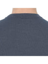 Logo Patch Crew Neck Knit Top Grey - STONE ISLAND - BALAAN 9